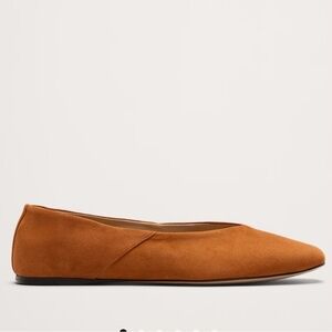 Banana Republic Suede Ballet Flat- Chestnut Color